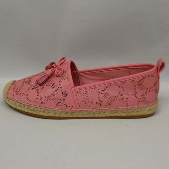 Coach C2782 Carson Espadrille Slip-Ons Bubble Gum Color Size 7.5 - Picture 6 of 11